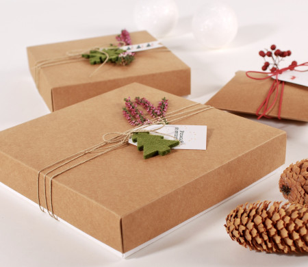 Elegant cardboard box for christmas gifts