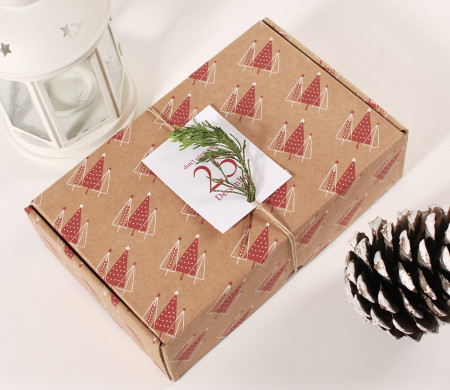 Caja rectangular de cartón para regalos navideños Caja rectangular de cartón para regalos navideños