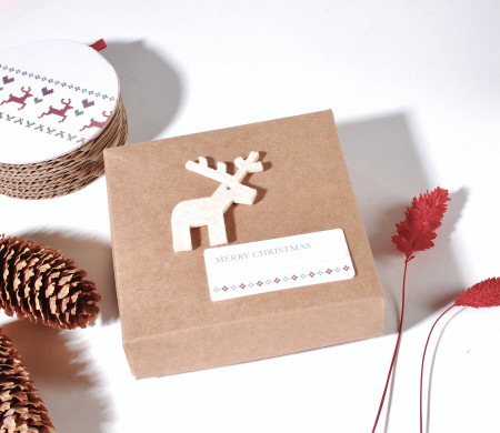 Quadratische Box mit Deckel und Boden für Weihnachtsüberraschungen