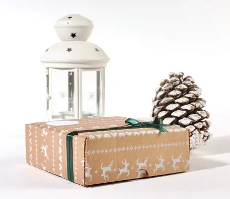 Scatola Spedizione Natalizia Quadrata | SelfPackaging