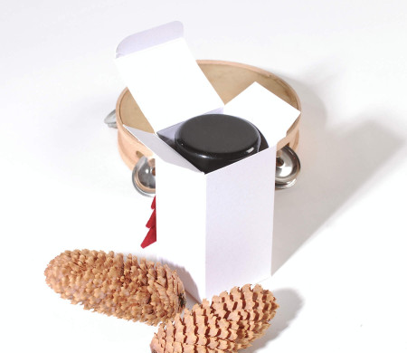 Boîte de parfum allongée de Noël