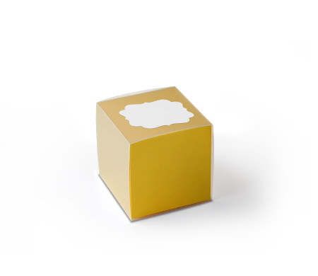 Caja de Cartón para Pequeños Regalos en Forma de Cubo