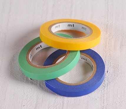 3 washi tape rolls primary colours