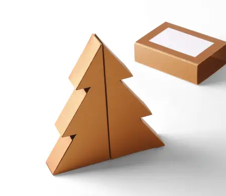Caja Regalo para Navidad en Forma de Árbol