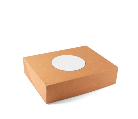 Boîte pour envois postaux grande, résistante et aux lignes modernes.