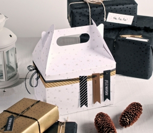 Picnic box with Christmas print