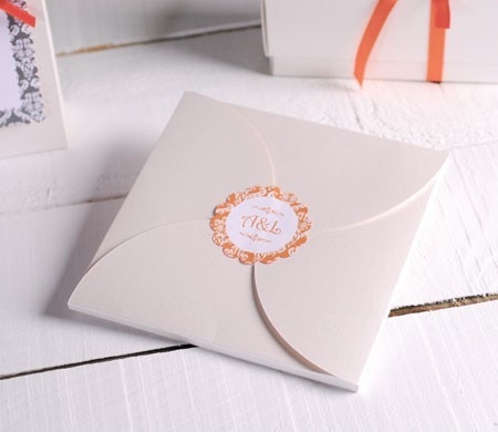 Handcrafted wedding invitation