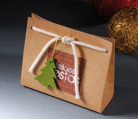Cardboard gift bag for Christmas gifts