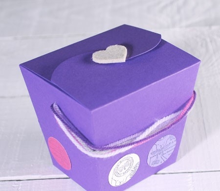 Purple noodle box