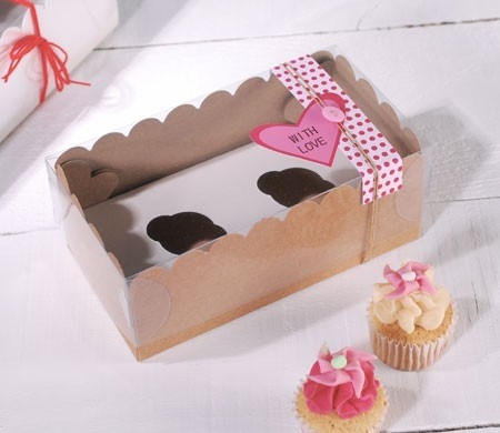 Caja para dos mini cupcakes