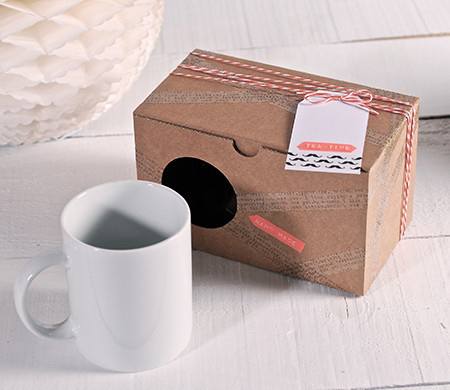 Caja de Cartón para Dos Tazas Caja de Cartón para Dos Tazas