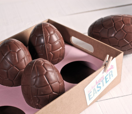 Plateau en Carton pour des Oeufs en Chocolat