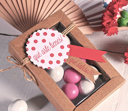 Clear boxes for sugared almonds