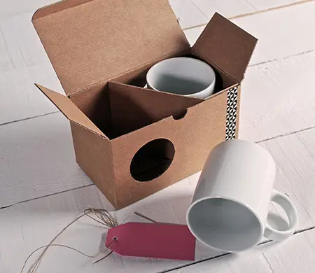Boîte à mugs avec fenêtre