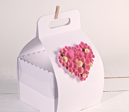 Scatola con manico per torte Scatola con manico per torte