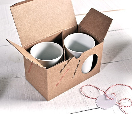 Caja Lisa para Dos Tazas Caja Lisa para Dos Tazas