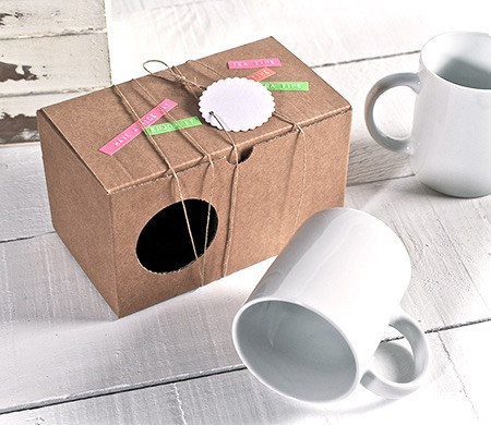 Boîte Lisse pour Deux Tasses Boîte Lisse pour Deux Tasses