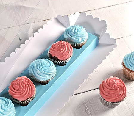 Rectangular boxes for 5 cupcakes