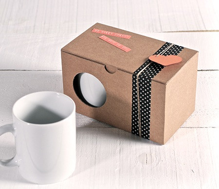 Boîte Kraft pour Deux Mugs