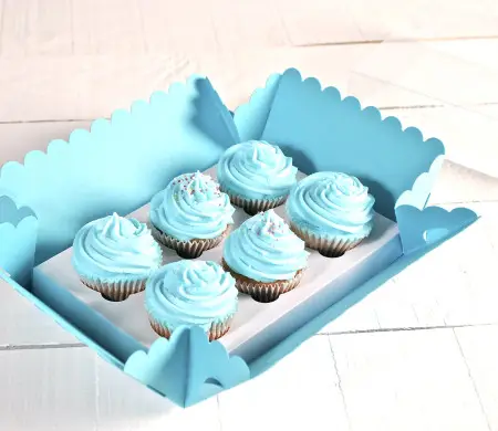 Cajas para 6 cupcakes altos
