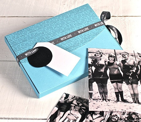 Boîte Bleu Clair pour Photos | Packaging Photographe