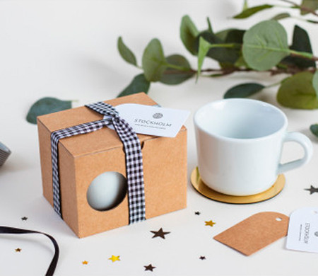 Boîte cadeau pour tasses avec anse