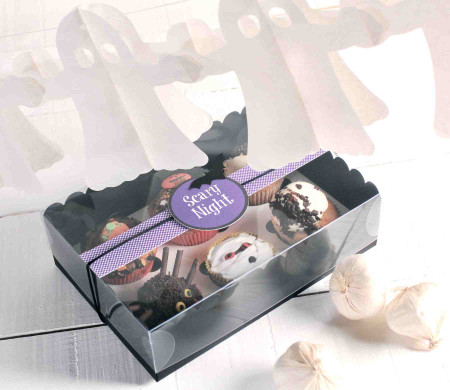 Caja Cupcakes Decorada para Halloween Caja Cupcakes Decorada para Halloween