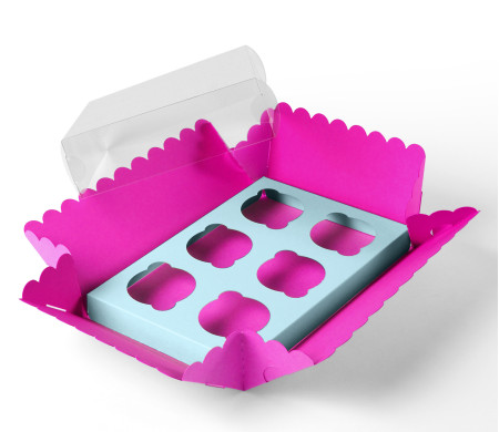 Scatola per 6 Cupcake, Muffin o Biscotti