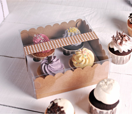 Caja para 4 Cupcakes Caja para 4 Cupcakes