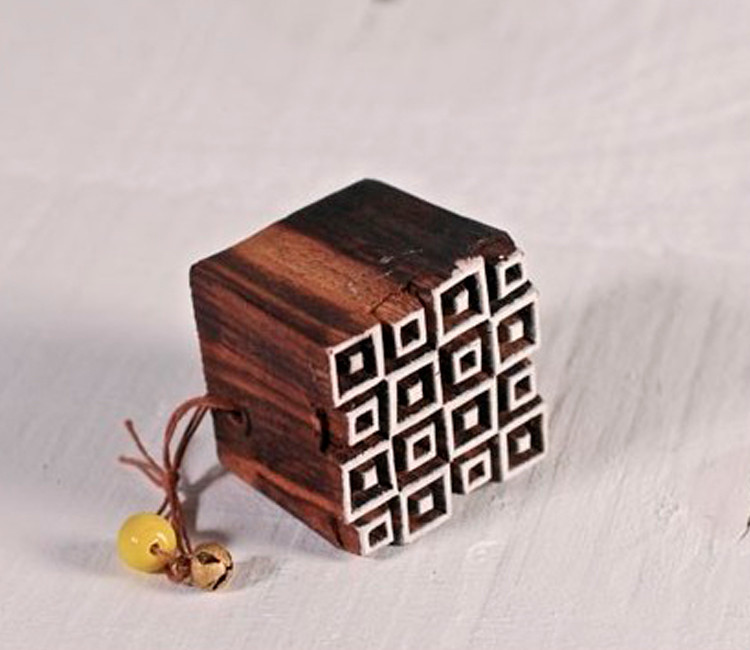 Sello de Madera con Cuadrados Sello de Madera con Cuadrados