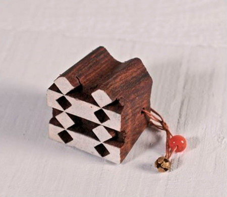 Geometric woodblock stamp 2