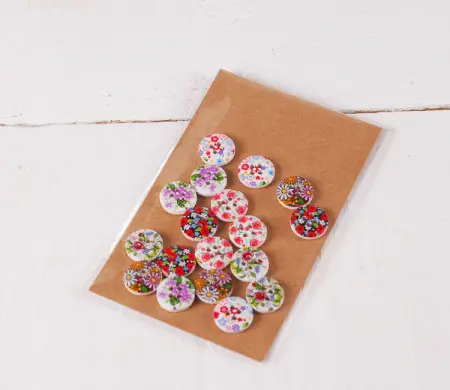 E Bt Romantic Wooden Buttons | SelfPackaging