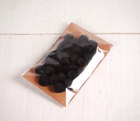 E Sc White Pompoms | SelfPackaging
