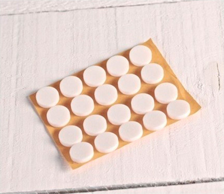 Adhesive Foam Buttons (white)