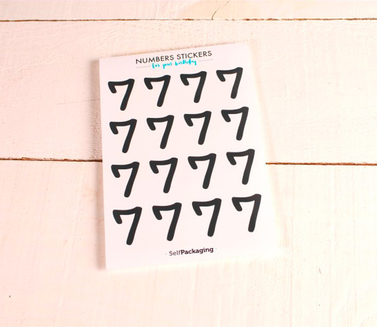 Party number stickers