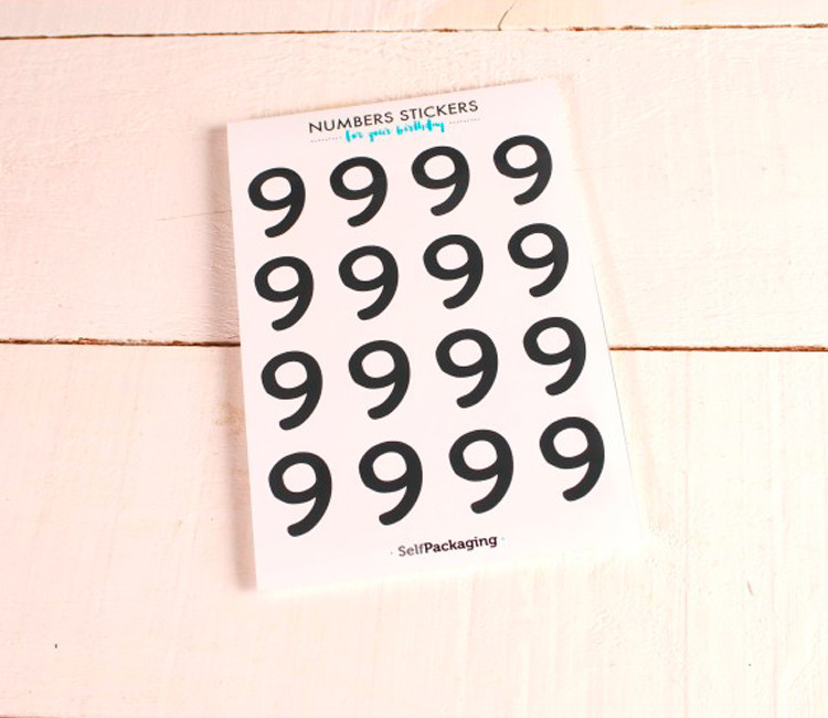 Party number stickers