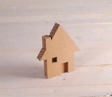 Encantadora Casita de cartón para decorar