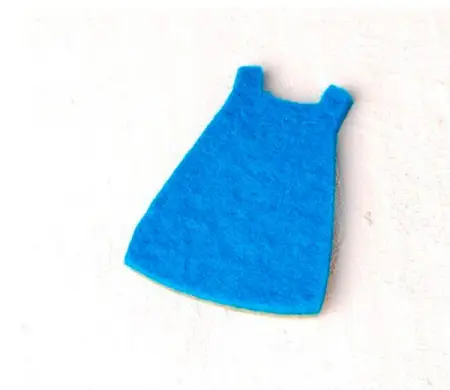 Vestido de niña, adorno de fieltro para regalos de bebés