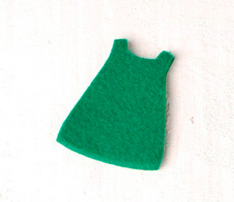 Mädchenkleid. Filzschmuck für Babygeschenke.