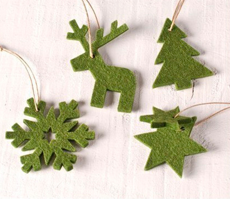 Set mit Weihnachtsschmuck aus Filz. Ein winterlicher Look! Set mit Weihnachtsschmuck aus Filz. Ein winterlicher Look!
