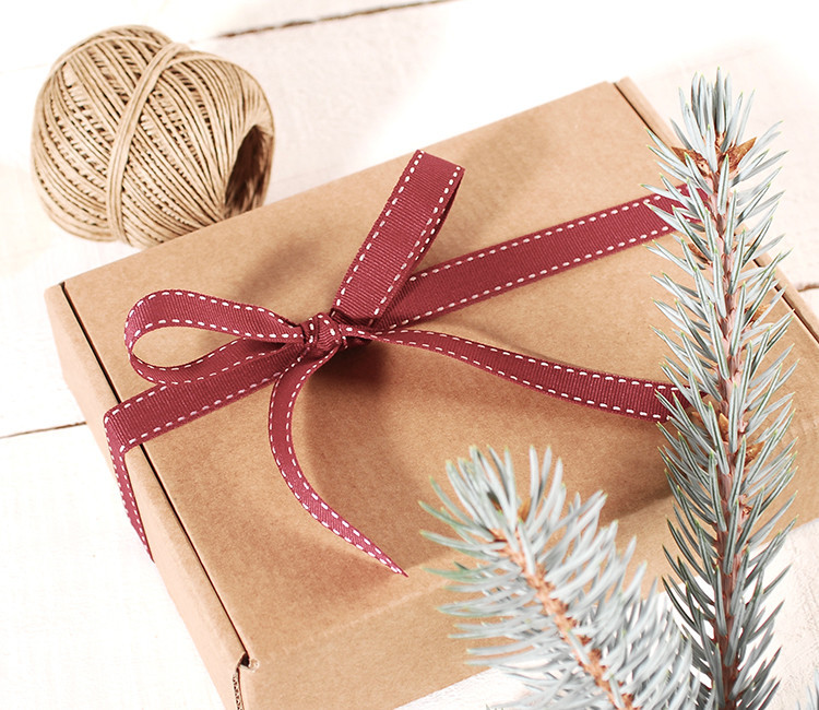 Red Stitched Ribbon | SelfPackaging