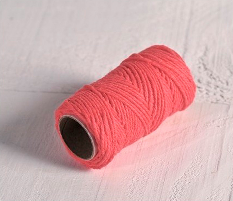 E Cd Coral Cotton Cord | SelfPackaging