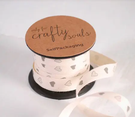 E Cd Printed Gift Ribbon Hearts | SelfPackaging
