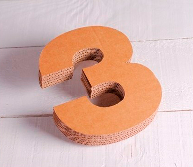 Números de cartón decorativos Números de cartón decorativos