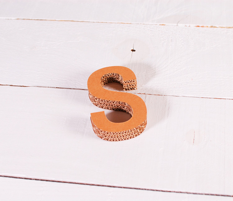 Small Uppercase Cardboard Letters