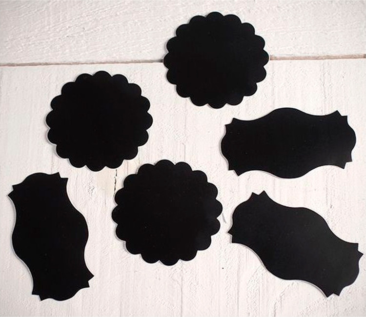 Tag Shaped Chalkboard Stickers