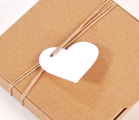 Cardboard Heart Pendant 10 ut.