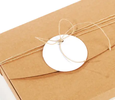 Etiquetas círculo de cartón