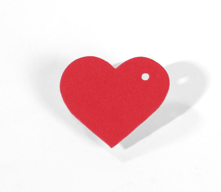 Cardboard Heart Pendant 10 ut.