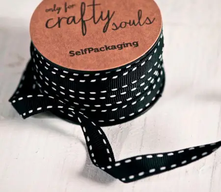 E Cd Black Stitched Ribbon | SelfPackaging